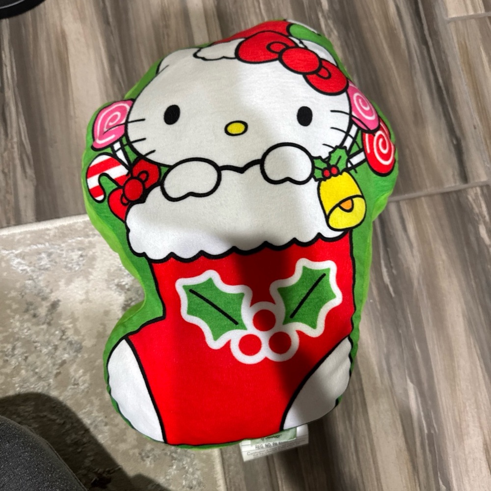 Hello Kitty Festive Plush with Red and Green